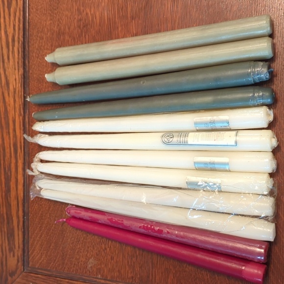 NEW Assorted 12 Pairs of Taper Candles - 10" and 12" - Picture 3 of 4